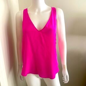 Rory Beca 100% Silk Hot Pink Top